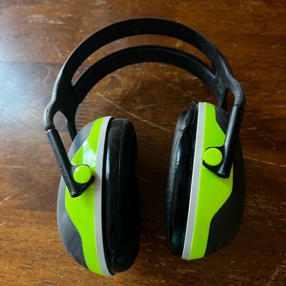 3M Peltor X4A  Black and Neon Green Hearing Protection Headphones